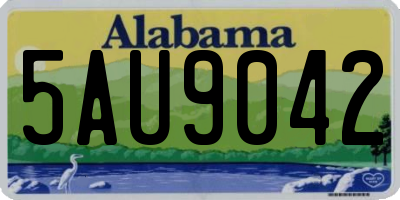 AL license plate 5AU9042