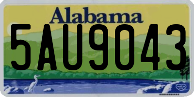 AL license plate 5AU9043