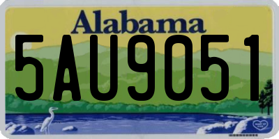 AL license plate 5AU9051