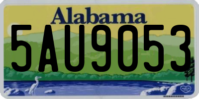 AL license plate 5AU9053