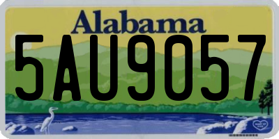 AL license plate 5AU9057