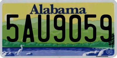 AL license plate 5AU9059