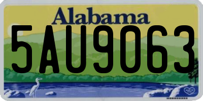 AL license plate 5AU9063