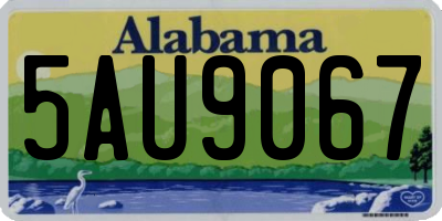 AL license plate 5AU9067
