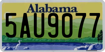 AL license plate 5AU9077
