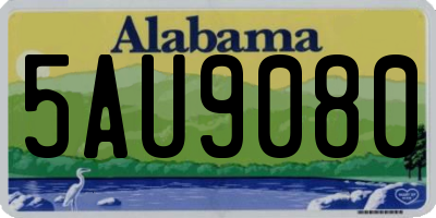 AL license plate 5AU9080