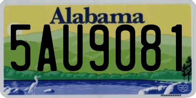AL license plate 5AU9081