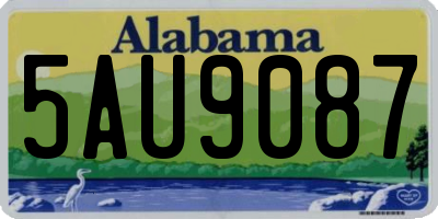 AL license plate 5AU9087