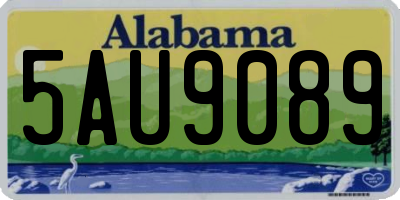 AL license plate 5AU9089