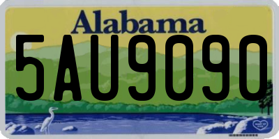 AL license plate 5AU9090