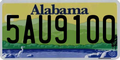 AL license plate 5AU9100