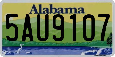 AL license plate 5AU9107