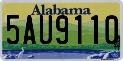 AL license plate 5AU9110