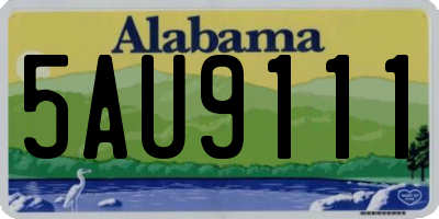 AL license plate 5AU9111