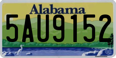 AL license plate 5AU9152