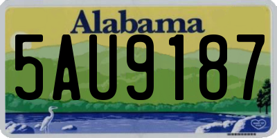AL license plate 5AU9187