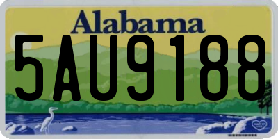 AL license plate 5AU9188