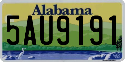 AL license plate 5AU9191