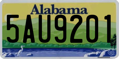 AL license plate 5AU9201