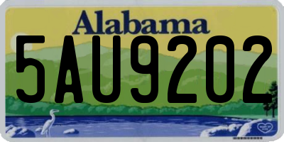 AL license plate 5AU9202