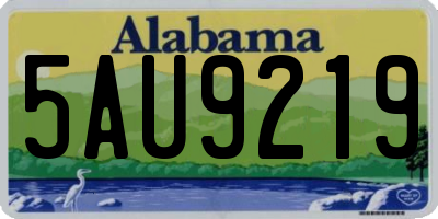 AL license plate 5AU9219