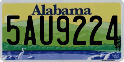 AL license plate 5AU9224
