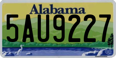 AL license plate 5AU9227