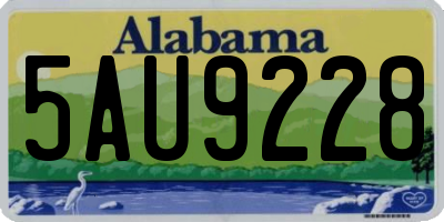 AL license plate 5AU9228