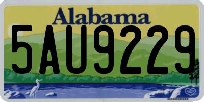 AL license plate 5AU9229