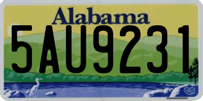 AL license plate 5AU9231