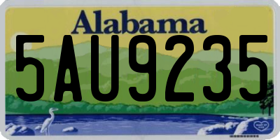 AL license plate 5AU9235