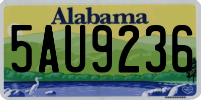 AL license plate 5AU9236