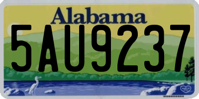 AL license plate 5AU9237