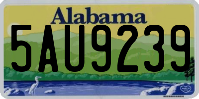 AL license plate 5AU9239