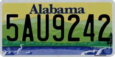 AL license plate 5AU9242