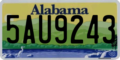 AL license plate 5AU9243