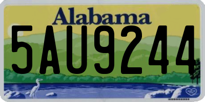 AL license plate 5AU9244
