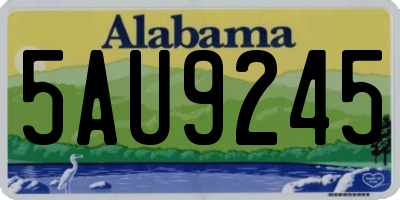 AL license plate 5AU9245