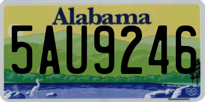 AL license plate 5AU9246