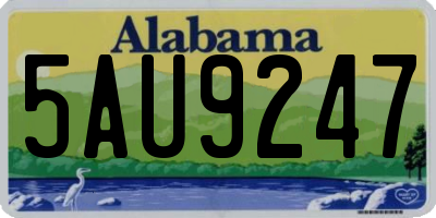 AL license plate 5AU9247