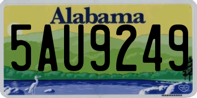 AL license plate 5AU9249