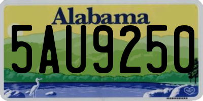 AL license plate 5AU9250