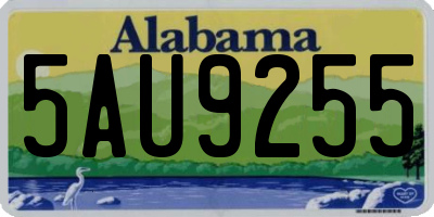 AL license plate 5AU9255