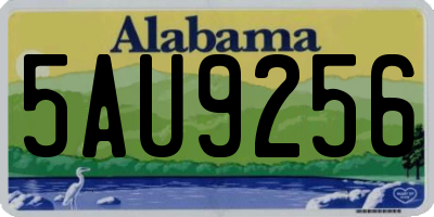 AL license plate 5AU9256