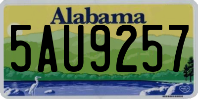 AL license plate 5AU9257