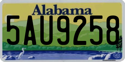 AL license plate 5AU9258