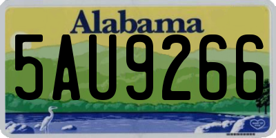 AL license plate 5AU9266