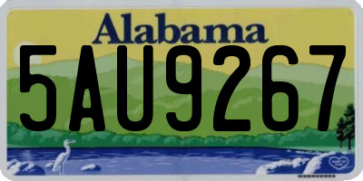 AL license plate 5AU9267