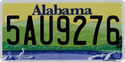 AL license plate 5AU9276