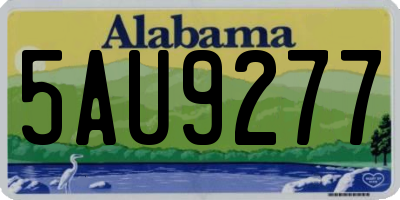 AL license plate 5AU9277